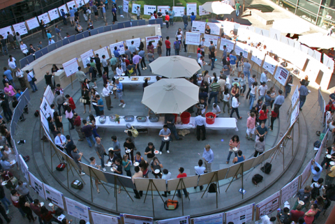 Photo of IIP poster session in progress.