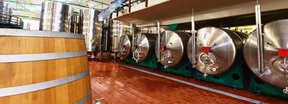 Photo of wine-making facility.