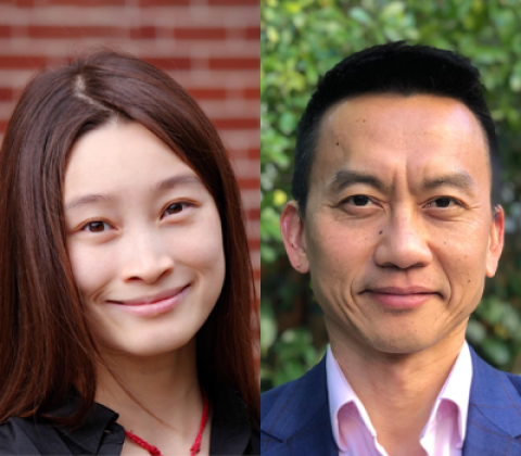 Collage of headshot photos of Renee Zhao and Joseph Liao.