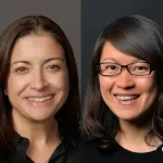 Collage of headshot photos of Kara Davis and Sindy Tang.