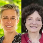 Collage of headshot photos of Sarah Heilshorn and Helen Blau.