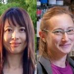 Collage of headshot photos of Xinnan Wang and Judith Frydman.