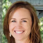 Photo of smiling female white faculty member, Dr. Tawna Robets, Assistant Professor of pediatric ophthalmology at Stanford University.