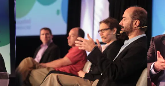 photos of Dr. Lloyd Minor; Colin Mahony of HP, Stanford's Drs. Stephen Quake, Julia Salzman, and Michael Snyder; and Dr. Atul Butte