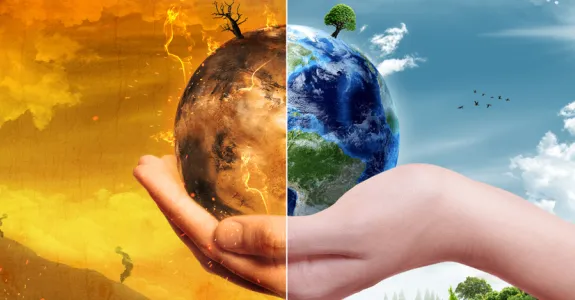 Graphic depicting climate change.