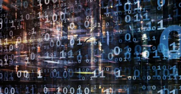 Graphic image of binary code.