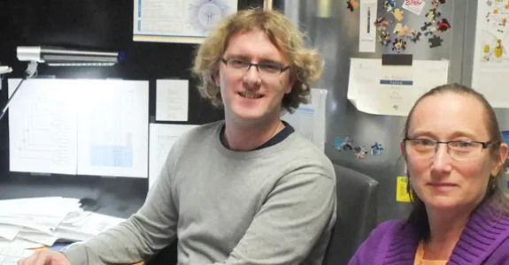 Photo of Sebastian Pechmann and Dr. Judith Frydman.