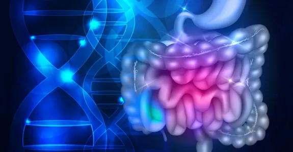 Graphic image of intestines.