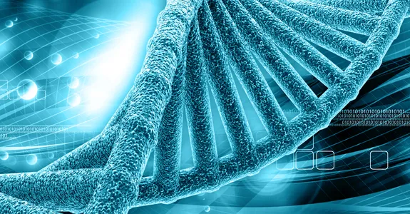 Graphic image of DNA.