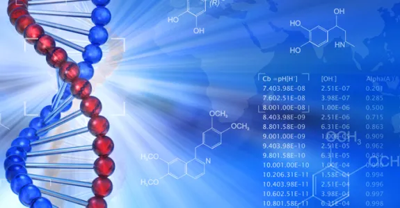 Graphic image of DNA.