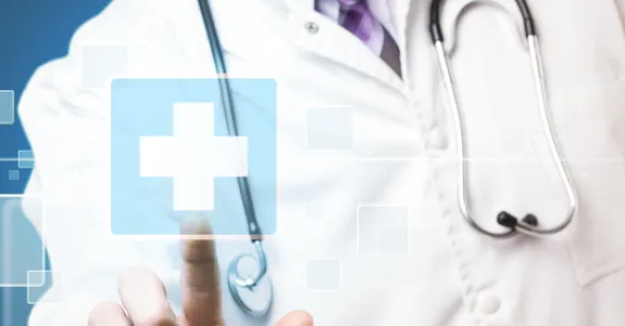 Graphic image of medical health professional.