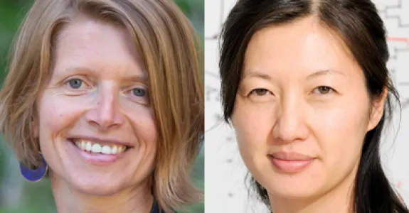 Collage of headshot photos of Ruth Huttenhain and Alice Ting.