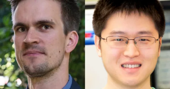 Collage of headshot photos of Tino Pleiner and Alex Gao.