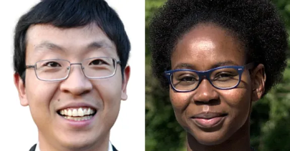 Collage of headshot photos of Longzhi Tan and Hawa Racine Thiam.
