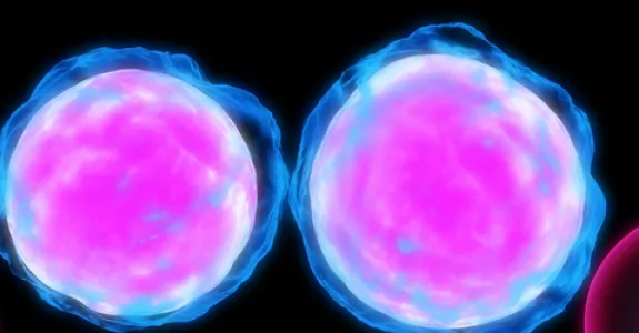 Graphic image of leukemia cells.
