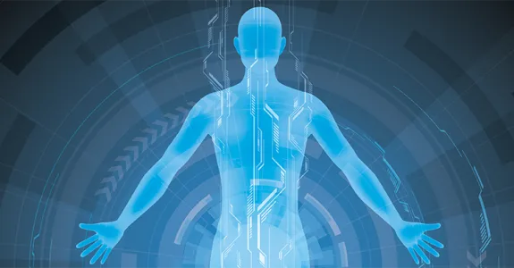 Graphic image of human body.