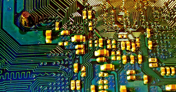 Photo of circuit board / nanotechnology.