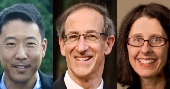 Headshot photos of 7 elected faculty in a line.