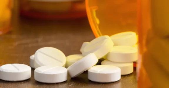 Photo of prescription pills and bottles.