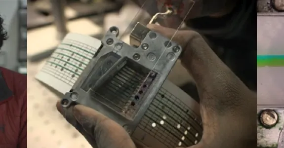 Images of Dr. Prakash's chemistry set from video by Kurt Hickman.
