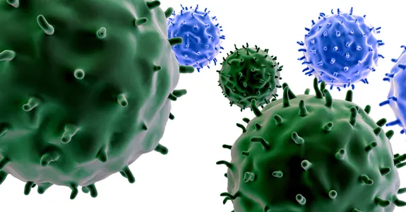 Graphic image of T cells.
