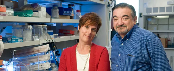 Photo of Drs. Cochran and Giaccia.