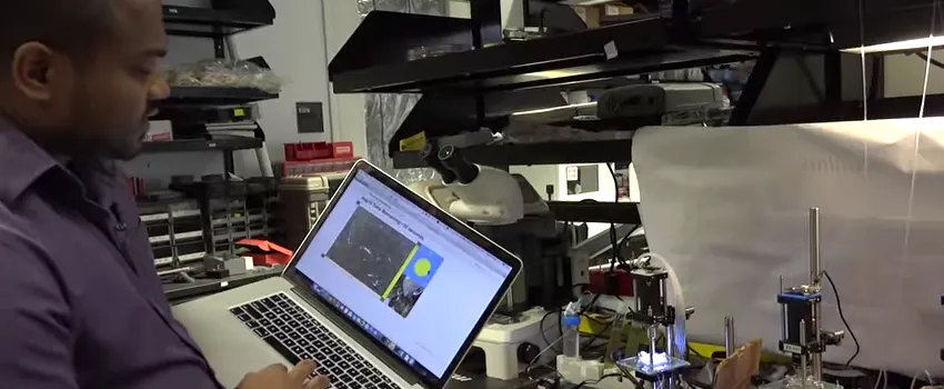 Screenshot of Zahid Hossain demonstrating Biology Cloud Lab.