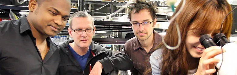 Photo of Dr. Riedel-Kruse's lab members.