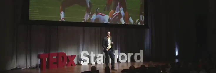 Screenshot of Dr. David Camarillo delivering his talk.