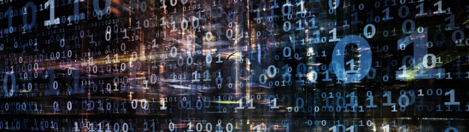 Graphic image of binary code.