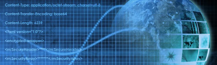 Graphic image of data and globe.