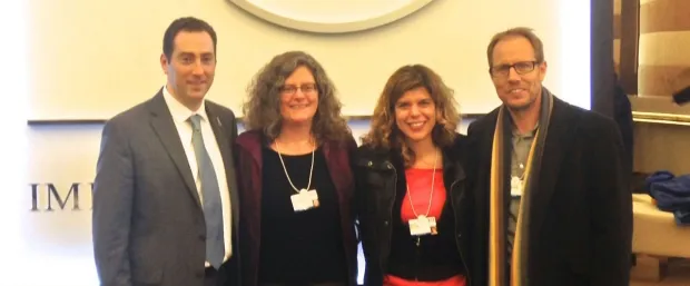 Photo of Stanford neuroscientists at the forum.