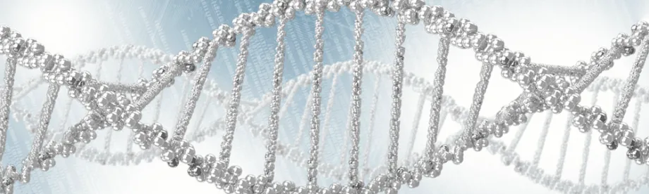 Graphic image of DNA.