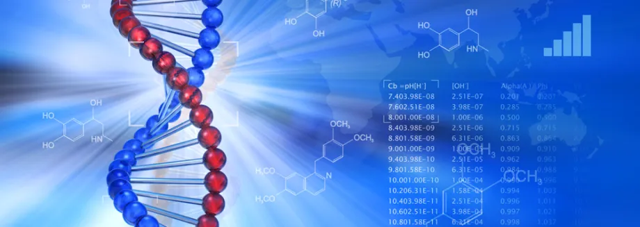 Graphic image of DNA.