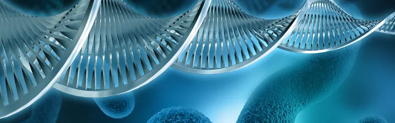 Graphic image of DNA.