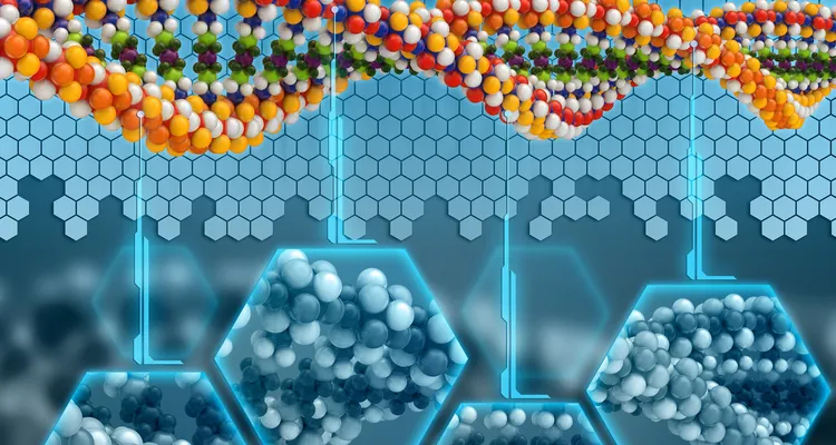 Graphic image of DNA.