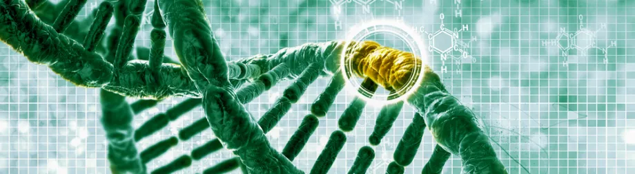 Graphic image of DNA.