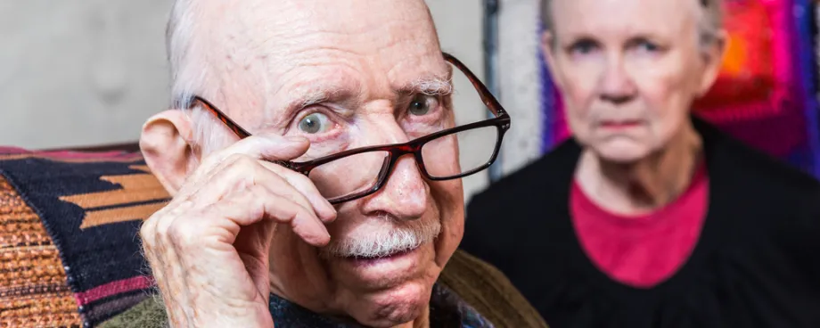 Photo of two elderly people.