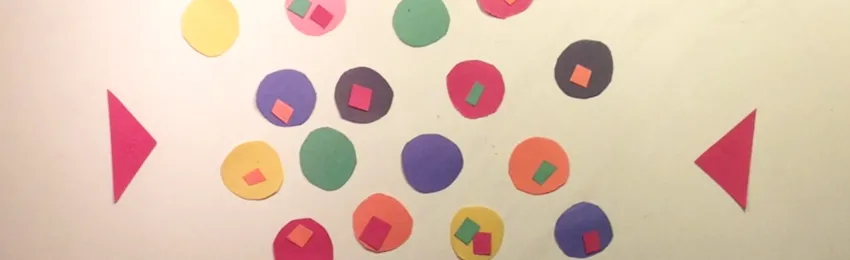 Screenshot from video of circles representing HIV strains.