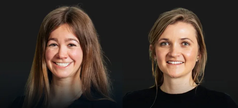 Portrait photos of graduate students Bella Archibald and Grace Callander.