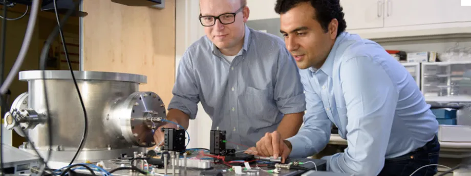 Photo of Peter McMahon, left, and Alireza Marandi.
