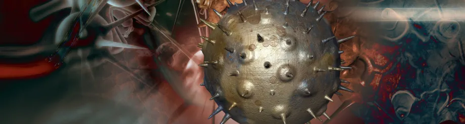 Graphic image of cancer cells.