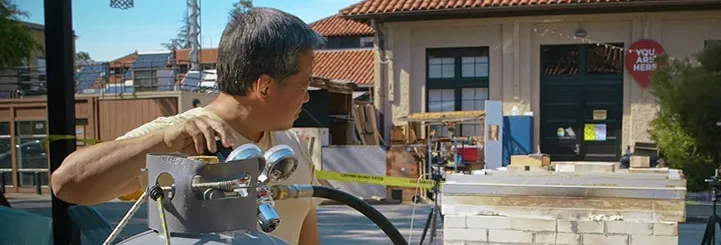 Screenshot of Dr. Hideo Mabuchi with kiln.