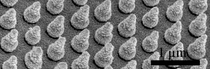 Graphic image of nanocones.