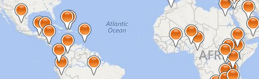 Map from Global Cancer Project.