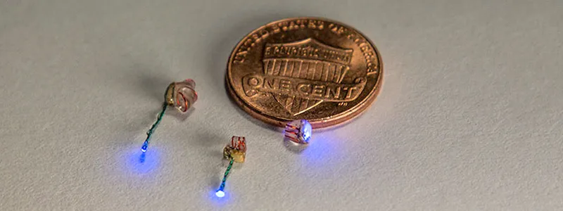 Photo of implantable light devices.