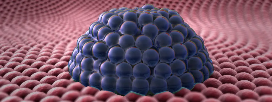 Graphic image of cells dividing.