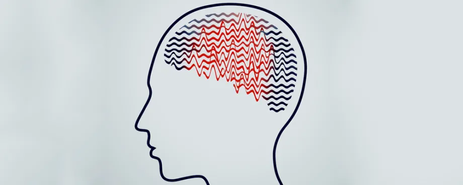 Graphic image of brain disruption.